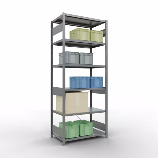 Étagère de base, étagère, système enfichable MULTIplus330, 2500 x 1000 x 600 mm, 6 étagères, galvanisée de la marque Schulte Lagertechnik de la gamme de produits du système enfichable