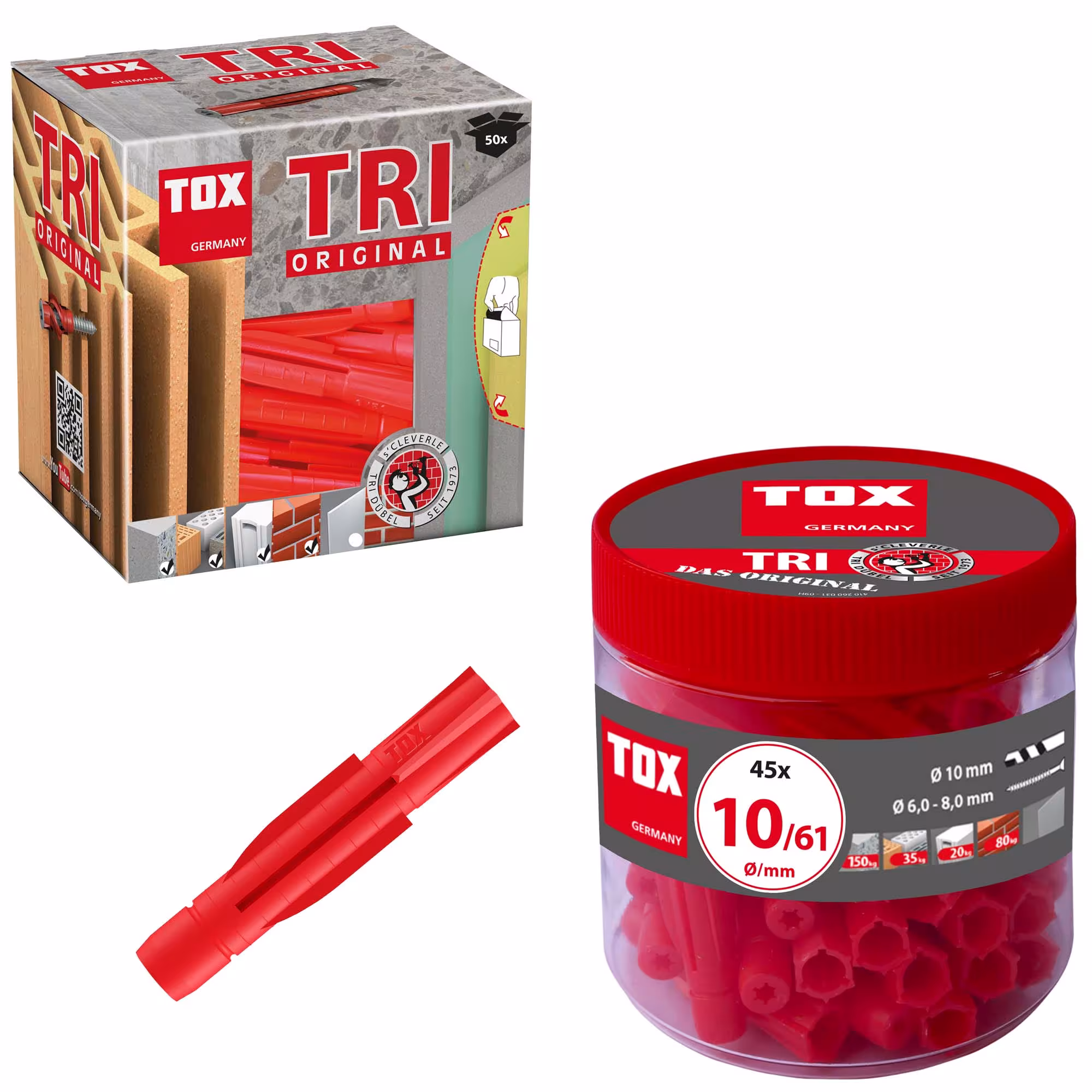 Tassello multiuso TOX Tri della marca TOX dalla categoria tasselli in plastica e tasselli ad espansione
