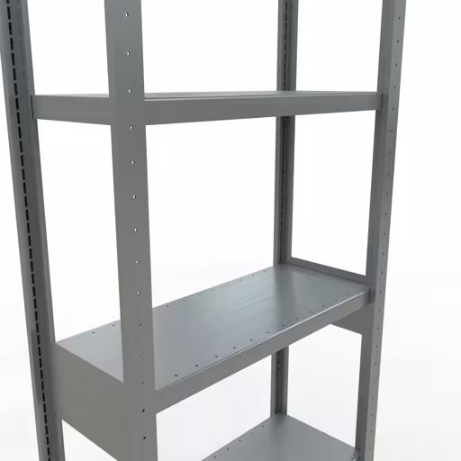 Scaffale base, scaffale, sistema a innesto MULTIplus250, 2500 x 750 x 300 mm (AxLxP), 6 ripiani, barre longitudinali, zincato di Schulte Lagertechnik con l'articolo n. 12931-75-LR