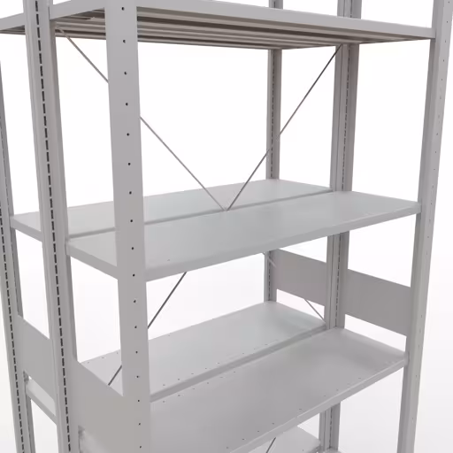 Figura n. 13 dell'articolo scaffale base, scaffale doppio, sistema a innesto per scaffali MULTIplus150, 3000 x 1000 x (2x600) mm (AxLxP), 2x7 ripiani, traversa, RAL 7035 grigio chiaro del gruppo di prodotti scaffali della marca Schulte Lagertechnik