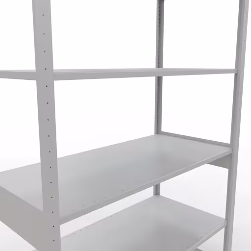 Étagère de base, étagère, système enfichable MULTIplus150, 2500 x 1300 x 600 mm, 6 étagères, RAL 7035 gris clair de la marque Schulte Lagertechnik de la gamme de produits du système enfichable