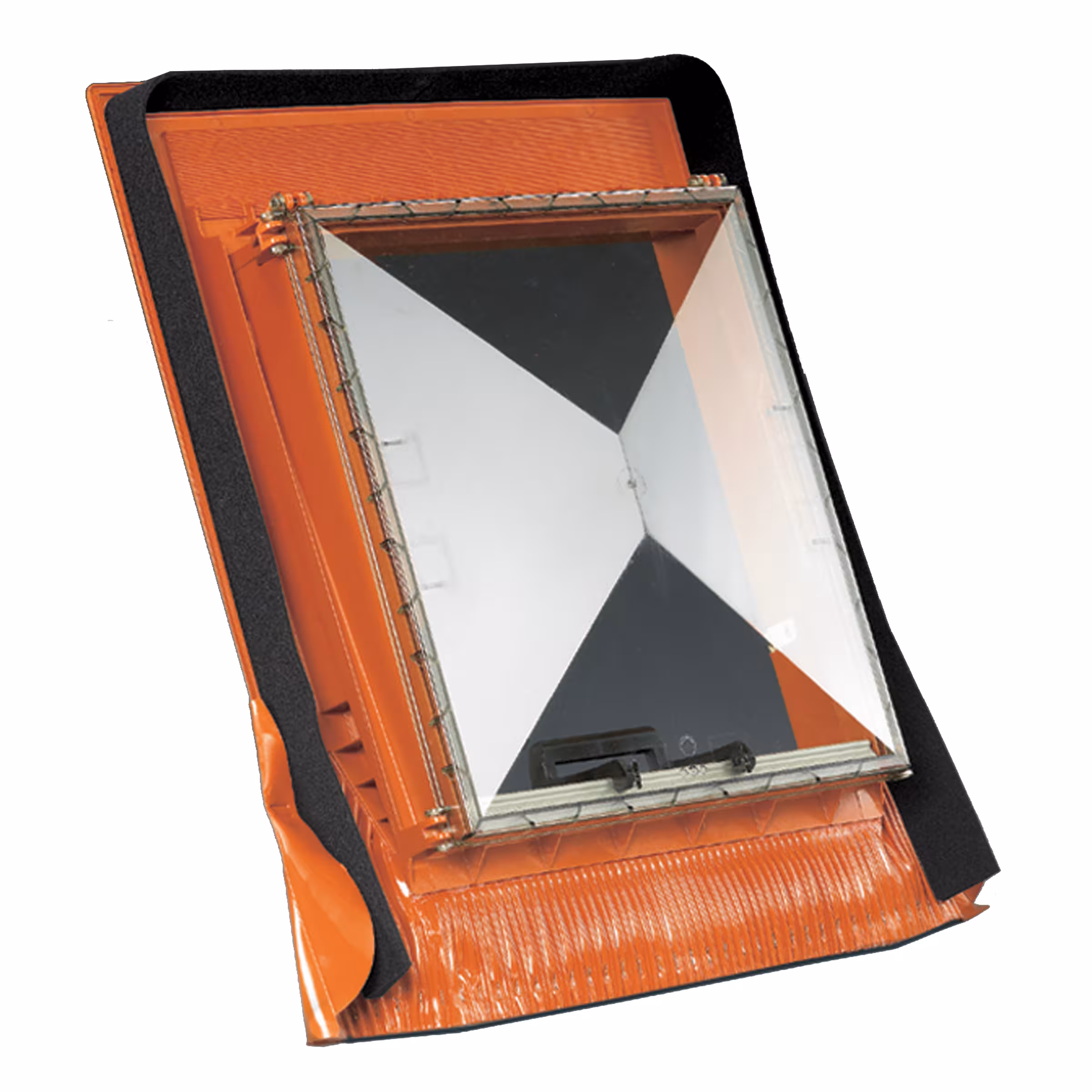 Fenêtre de sortie de toit universelle Prismax pour tuiles plates et profilées, rouge de Klöber Fenêtre de sortie de toit universelle Prismax, sécurité du toit, réf. KT4001-4-0100