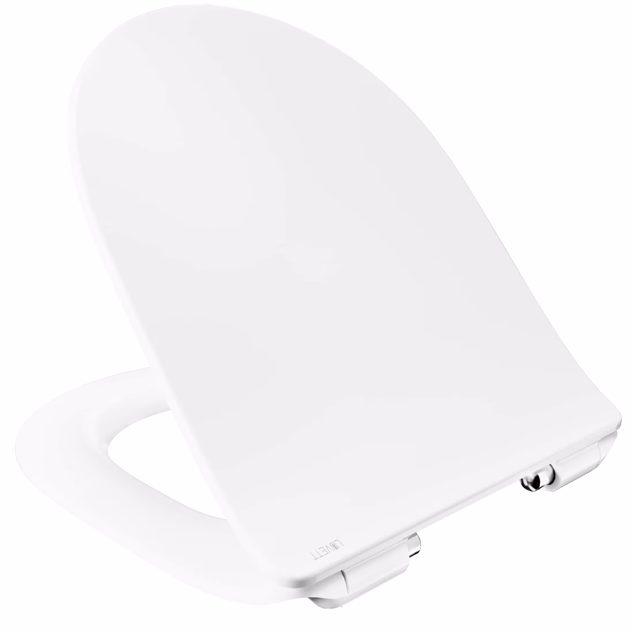 Abattant de WC de luxe D800 en forme de D blanc avec mécanisme de fermeture douce pour, entre autres, Laufen Pro, Vitra S50 de LUVETT Abattant WC Deluxe D800 en forme de D blanc avec mécanisme de fermeture douce pour, entre autres, Laufen Pro, Vitra S50, WC/WC, réf. 536176