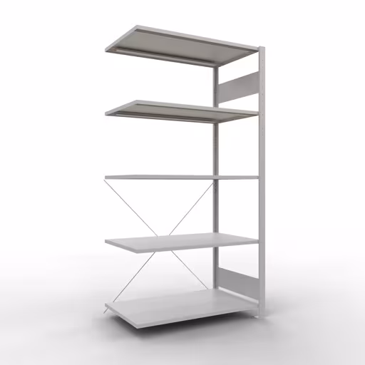 Figura n. 10 dell'articolo scaffale aggiuntivo, scaffale, sistema a innesto MULTIplus85, 2000 x 1000 x 600 mm (AxLxP), 5 ripiani, traversa, RAL 7035 grigio chiaro del gruppo di prodotti sistema a innesto della marca Schulte Lagertechnik