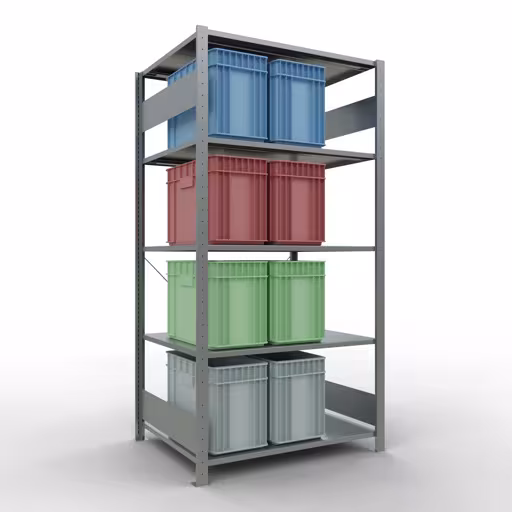 Image du produit n° 12 de l'article étagère de base, étagère, système enfichable MULTIplus150, 2000 x 1000 x 800 mm (HxLxP), 5 étagères, traverse, galvanisé Figure n° 12 de l'article étagère de base, système d'étagères enfichables MULTIplus150, 2000 x 1000 x 800 mm, 5 étagères, galvanisées du groupe de produits système enfichable de la marque Schulte Lagertechnik