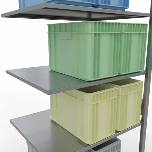 Immagine aggiuntiva dell'articolo Ripiano aggiuntivo, scaffale MULTIplus150 sistema a innesto, 3000 x 1000 x 800 mm (AxLxP), 7 ripiani, barre longitudinali, zincato da ripiano aggiuntivo
