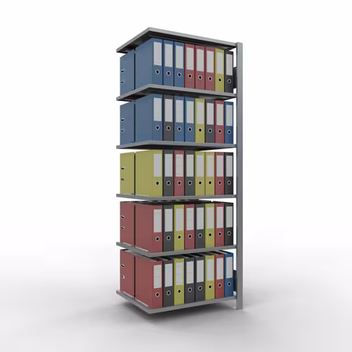 Étagère supplémentaire, étagère de bureau, système enfichable MULTIplus150, 2000 x 750 x 600 mm, 6 étagères, galvanisées, avec butée centrale de Schulte Lagertechnik avec le réf. 17745