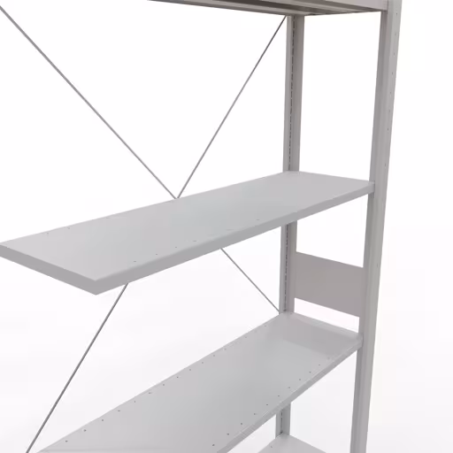 Figure n° 14 de l'article étagère complémentaire, étagère à étagères, système enfichable MULTIplus85, 3000 x 1000 x 300 mm, 7 étagères, traverse, RAL 7035 gris clair du groupe de produits système enfichable de la marque Schulte Lagertechnik