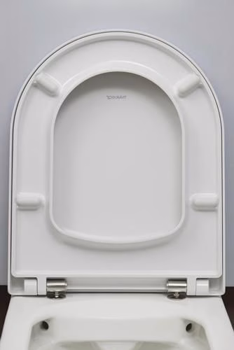 Duravit Wand-WC-Set ME by Starck, rimless, Durafix Tiefspüler, weiß, inklusive WC-Sitz mit Absenkautomatik