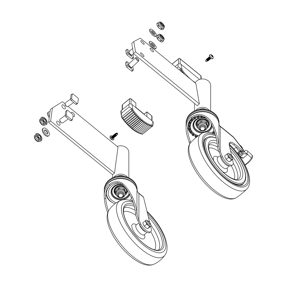 Strichzeichnung 2178809 Munk Rollensatz Stützteil elektr. Ableitfähig