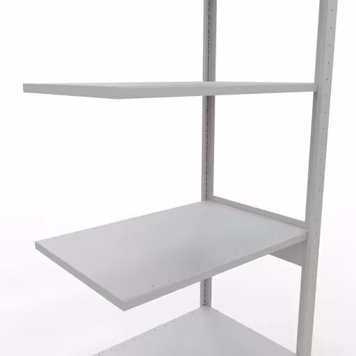Rayonnage supplémentaire, étagère, système enfichable MULTIplus150, 2500 x 750 x 500 mm (HxLxP), 6 étagères, barres de longueur, RAL 7035 gris clair de la catégorie des étagères supplémentaires avec le GTIN 4004514293121 Étagère supplémentaire, étagère, système enfichable MULTIplus150, 2500 x 750 x 500 mm, 6 étagères, gris clair RAL 7035 de la marque Schulte Lagertechnik de la gamme de produits du système enfichable