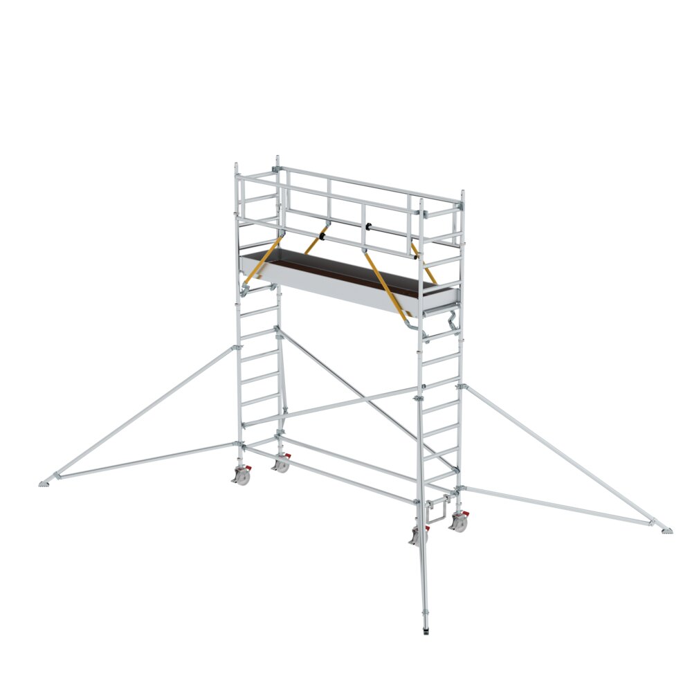 Ponteggio mobile Munk SG 0,75 x 3,0 m con stabilizzatore, altezza piattaforma 3,07 m, di Günzburger Steigtechnik Ponteggio mobile Munk SG 0,75 x 1,80 m con braccio di supporto, della categoria ponteggi mobili, numero articolo 156349