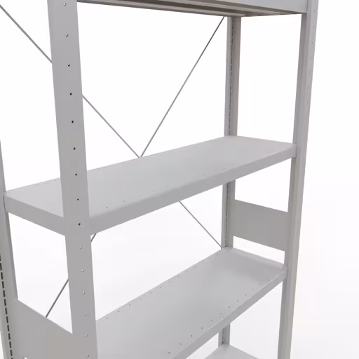 Figura n. 12 dell'articolo scaffale base, scaffale, sistema a innesto MULTIplus330, 3000 x 1000 x 300 mm (AxLxP), 7 ripiani, traversa, RAL 7035 grigio chiaro del gruppo di prodotti sistema a innesto della marca Schulte Lagertechnik