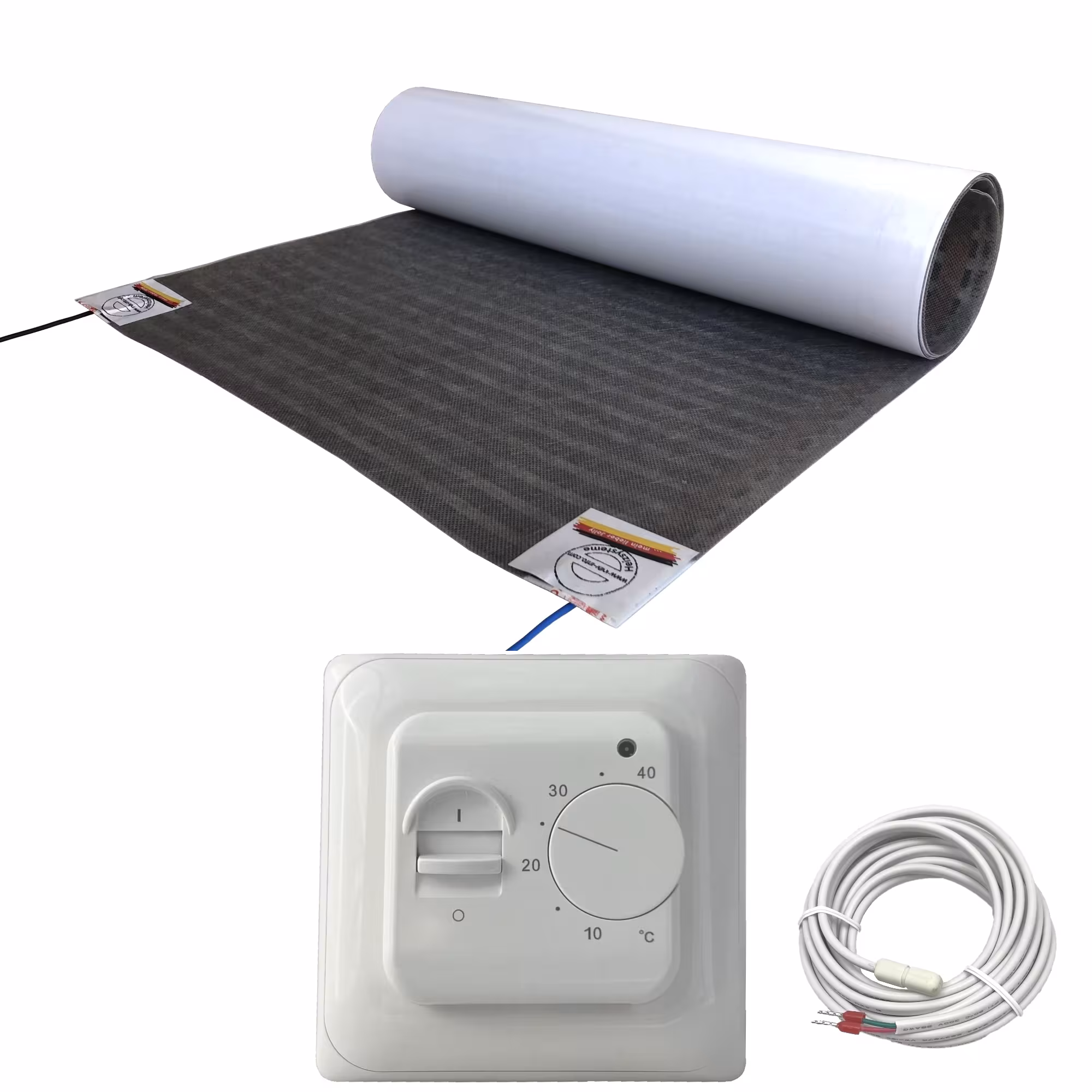 Riscaldamento a pavimento elettrico Lux | Set con pellicola riscaldante e controller standard della marca HoWaTech della categoria riscaldamento a pavimento elettrico