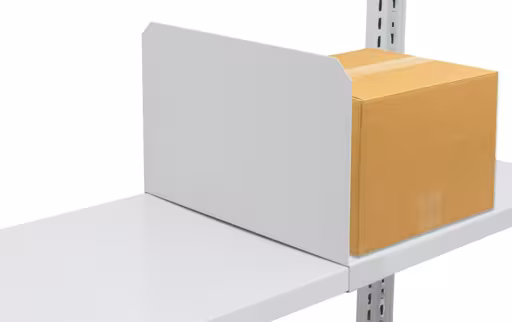 Divisorio per scomparti, 400 x 200 mm (P x A), RAL 7035 grigio chiaro per ripiani MULTIplus250 e MULTIplus330 di Schulte Lagertechnik della categoria sistemi a innesto