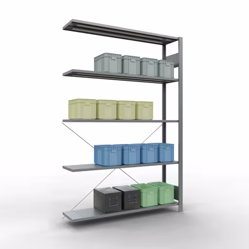 Ripiano aggiuntivo sistema a innesto 2000x1300x300 mm, tipo 150 kg, zincato con GTIN 4004514217677 Ripiano aggiuntivo con sistema a innesto 2000x1300x300 mm, tipo 150 kg, zincato di Schulte Lagertechnik con l'articolo n. 12735-130