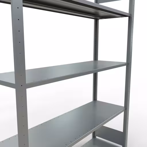 Étagère de base, étagère, système enfichable MULTIplus150, 2000 x 1300 x 400 mm, 5 étagères, barres longitudinales, galvanisées avec GTIN 4004514279972 Étagère de base, étagère à étagères, système enfichable MULTIplus150, 2000 x 1300 x 400 mm, 5 étagères, galvanisées de Schulte Lagertechnik avec le numéro d'article. 12740-130-LR