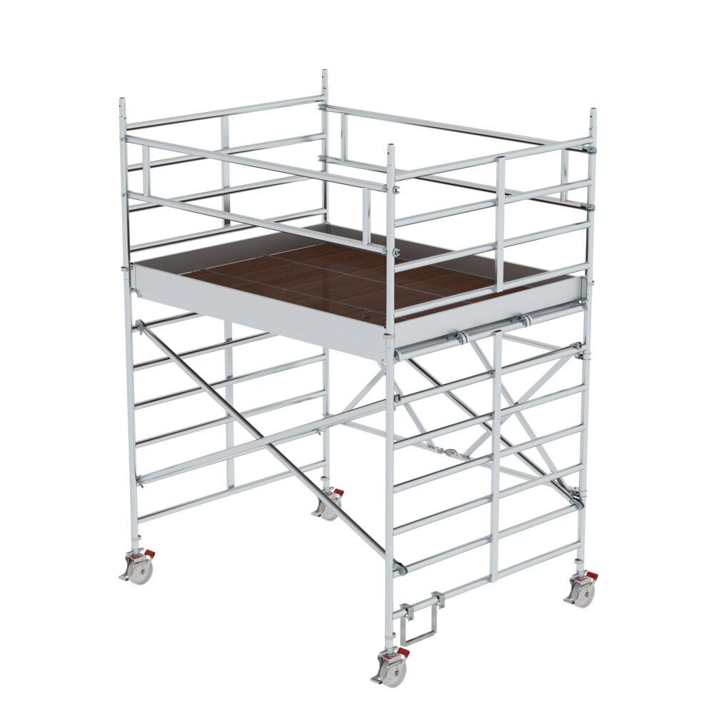 Échafaudage pliant Munk à triple plateforme, hauteur de plateforme 2,35 m, de Günzburger Steigtechnik Échafaudage pliant Munk à triple plateforme, de la catégorie Échafaudages pliants, référence 115500