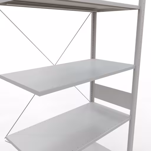 Figura n. 15 dell'articolo scaffale aggiuntivo, scaffale a scaffale, sistema a innesto MULTIplus85, 3000 x 1000 x 500 mm (AxLxP), 7 ripiani, traversa, RAL 7035 grigio chiaro del gruppo di prodotti sistema a innesto della marca Schulte Lagertechnik