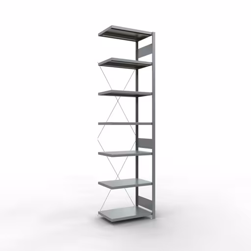 Figure n° 12 de l'article, système d'étagères enfichables MULTIplus250, 3000 x 750 x 500 mm, 7 étagères, galvanisées du groupe de produits système enfichable de Schulte Lagertechnik