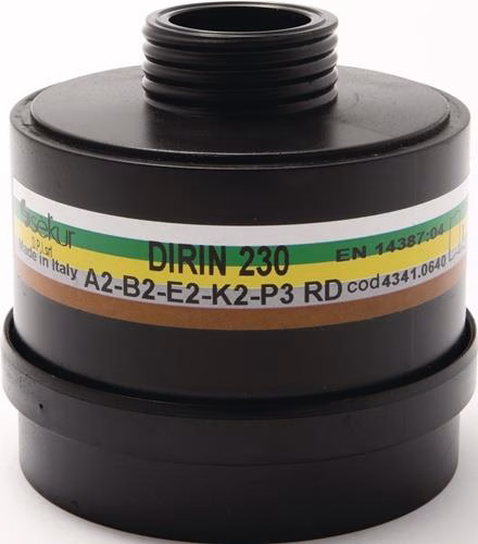 Filtre combiné multigamme DIRIN 230 A2B2E2K2-P3R D EN14387 de la marque Ekastu Safety Filtre combiné multi-gamme DIRIN 230 A2B2E2K2-P3R D EN14387 de la catégorie masques et filtres respiratoires, référence 4000370808
