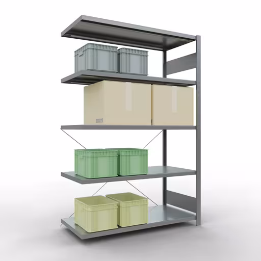 Figure n° 15 de l'article étagère supplémentaire pour système enfichable 2000x1300x600 mm, type 250 kg, galvanisée du groupe de produits système enfichable de la marque Schulte Lagertechnik