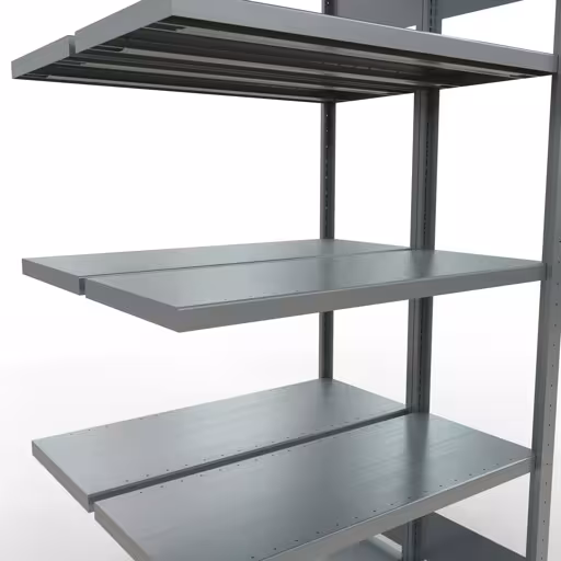 Image du produit n° 7 de l'article étagère supplémentaire, étagère double, système enfichable MULTIplus250, 2000 x 1000 x (2x400) mm, 2x5 étagères, galvanisées de la gamme d'étagères pour étagères de la marque Schulte Lagertechnik