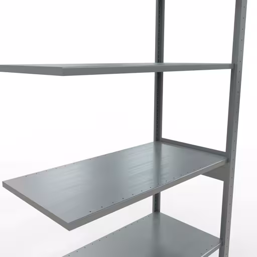Scaffali aggiuntivi, scaffali, sistema a innesto MULTIplus150, 2500 x 1000 x 500 mm (AxLxP), 6 ripiani, barre longitudinali, zincato di Schulte Lagertechnik della categoria Sistemi a innesto