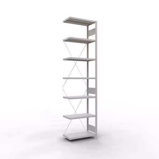 Figure n° 7 de l'article, étagère MULTIplus250, 3000 x 750 x 400 mm, 7 étagères, gris clair RAL 7035 du groupe de produits système enfichable de la marque Schulte Lagertechnik
