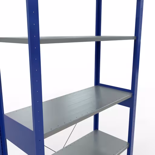 Étagère de base, étagère, système enfichable MULTIplus150, 2500 x 1000 x 400 mm, 6 étagères, RAL 5010/galvanisé de Schulte Lagertechnik de la catégorie des systèmes enfichables
