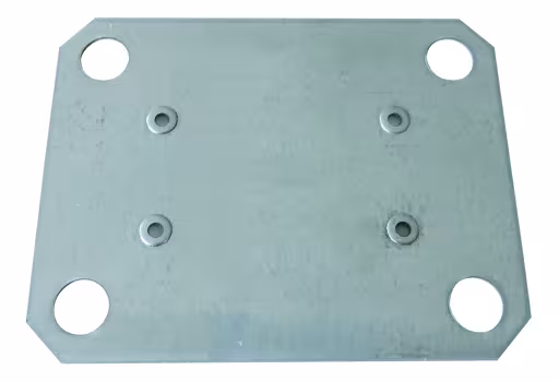 Plaque d'écartement 2 mm pour socle de serrage double MULTIplus, galvanisée de Schulte Lagertechnik de la gamme de produits du système enfichable