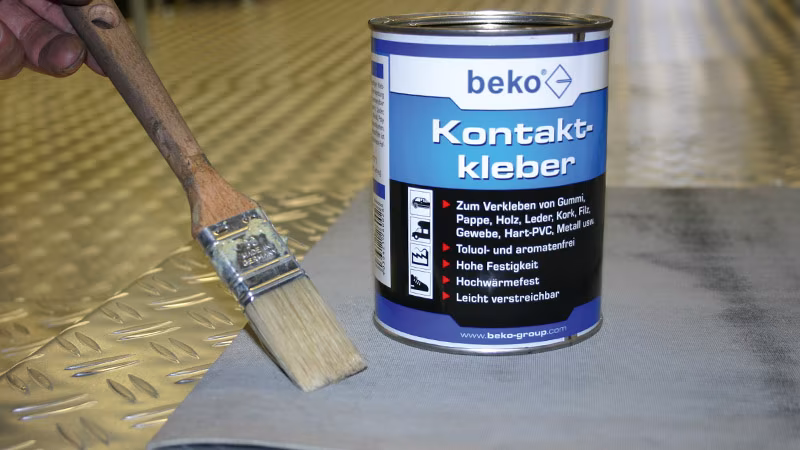 adesivo a contatto beko 650 g Pinsel, Behälter für Farbe, Person, Können, Zinn