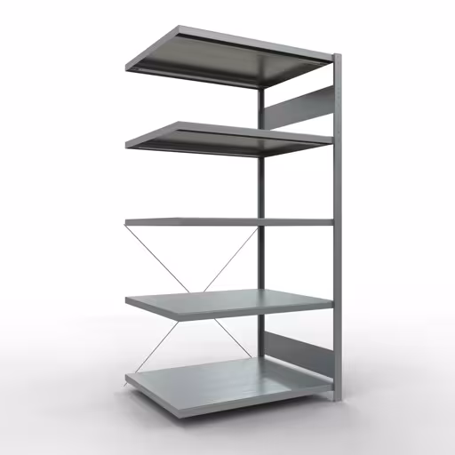 Immagine del prodotto n. 14 dell'articolo ripiano aggiuntivo, ripiano per scaffali, sistema a innesto MULTIplus250, 2000 x 1000 x 800 mm (AxLxP), 5 ripiani, traversa, zincato dalla gamma di prodotti del sistema a innesto della marca Schulte Lagertechnik