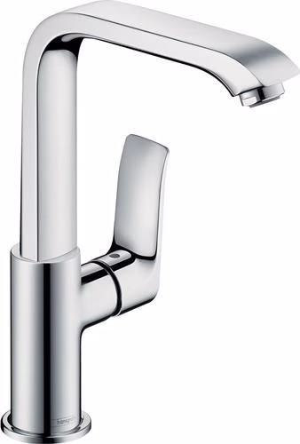 Miscelatore monocomando per lavabo METRIS cromato, diametro nominale 15 mm con bocca girevole, HANSGROHE, della categoria rubinetteria per lavabo, codice articolo 6000536129