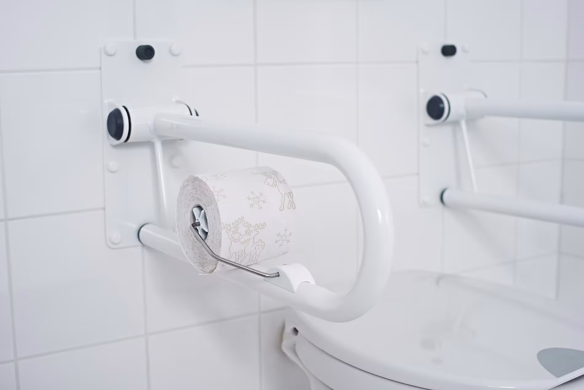 WC-Papierhalter für WC-Aufstehbügel Tim, weiß mit der GTIN 4006956103235 WC-Papierhalter für WC-Aufstehbügel Tim, weiß von Ridder mit der Artikelnr. A0130301