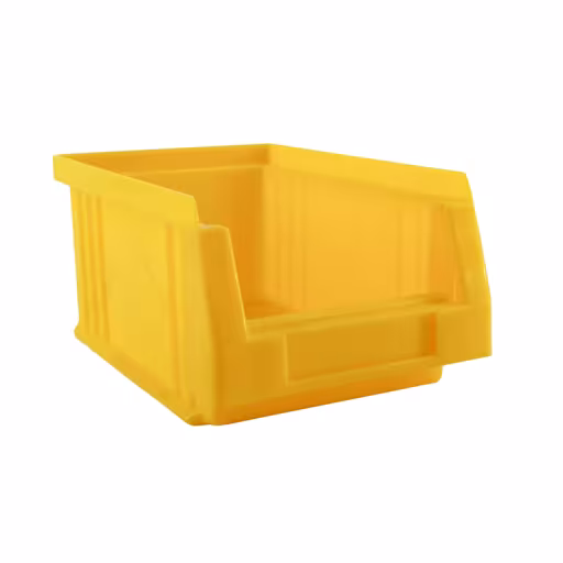 Boîte de rangement ouverte, PxLxH 164x105x75 mm, jaune, polypropylène de Schulte Lagertechnik de la gamme de rayonnages à étagères