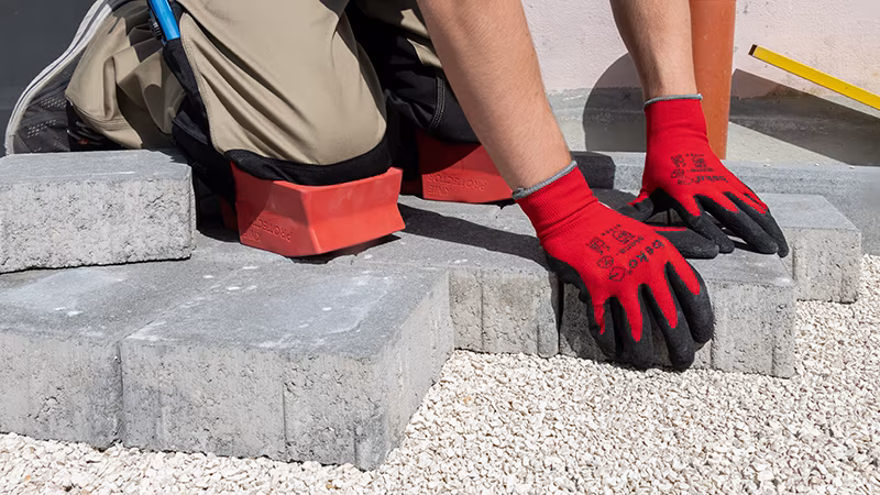 Protection Ergo genouillères Bekleidung, Handschuh, Person, Konstruktion