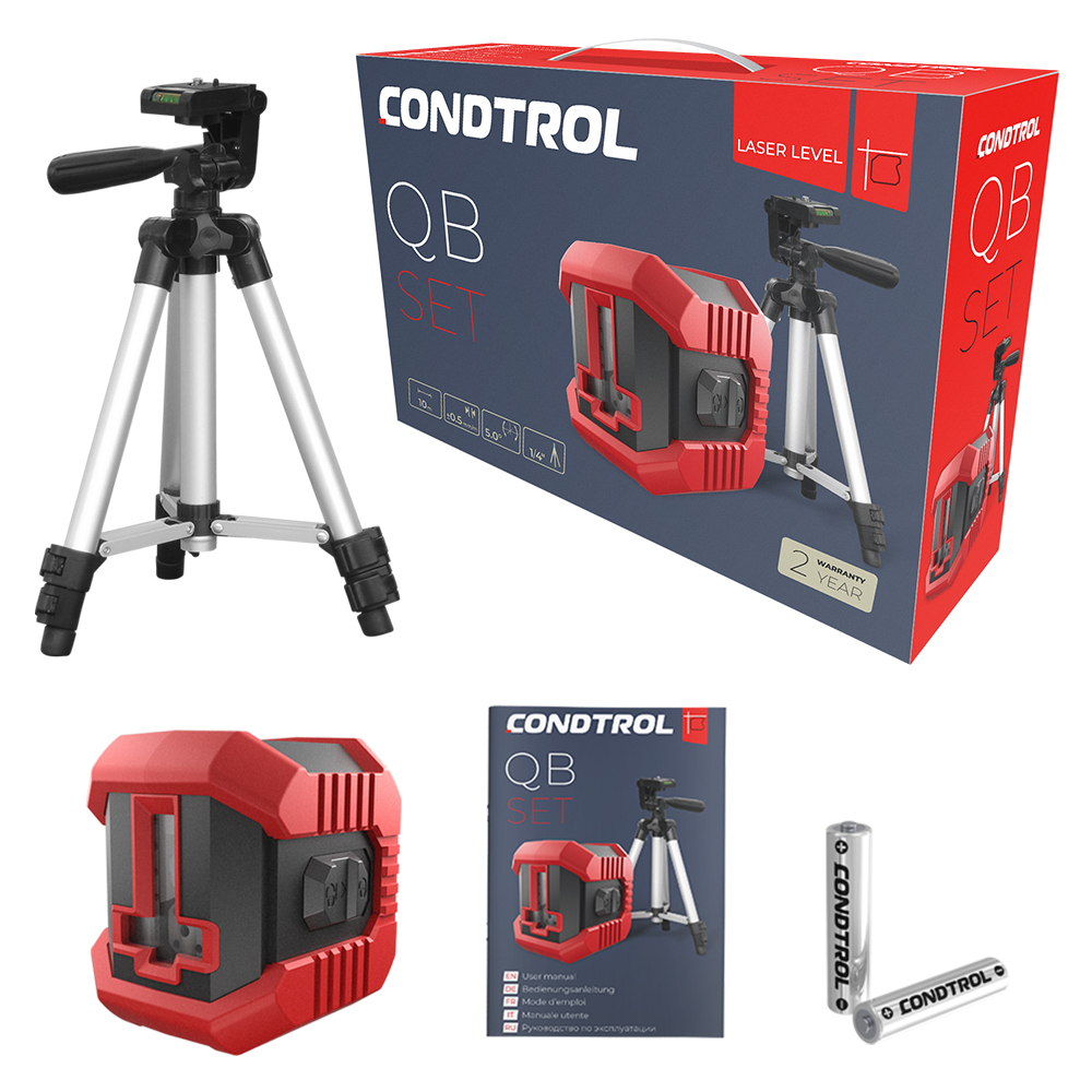 Set laser a linea incrociata QB del marchio Condtrol Set laser a linee incrociate QB della categoria laser a linee incrociate con codice articolo 1-2-121