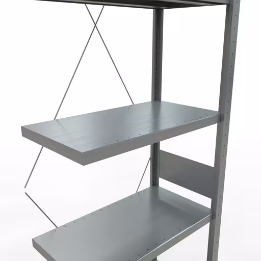 Figura n. 15 dell'articolo scaffale aggiuntivo, scaffale a scaffale, sistema a innesto MULTIplus250, 3000 x 750 x 400 mm (AxLxP), 7 ripiani, traversa, zincato del gruppo di prodotti sistema a innesto della marca Schulte Lagertechnik