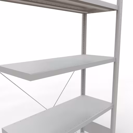 Figure n° 13 de l'article étagère complémentaire, étagère à étagères, système enfichable MULTIplus330, 2000 x 1000 x 400 mm, 5 étagères, RAL 7035 gris clair du groupe de produits système enfichable de la marque Schulte Lagertechnik.