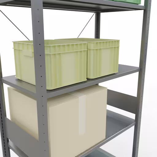 Figura n. 11 dell'articolo scaffale base, scaffale, sistema a innesto MULTIplus150, 3000 x 1000 x 500 mm (AxLxP), 7 ripiani, traversa, zincato del gruppo di prodotti sistema a innesto della marca Schulte Lagertechnik