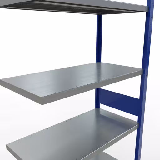 Figure n° 12 de l'article, système d'étagères enfichables MULTIplus330, 3000 x 1000 x 500 mm, 7 étagères, RAL 5010 bleu gentiane/galvanisé du groupe de produits système enfichable de Schulte Lagertechnik