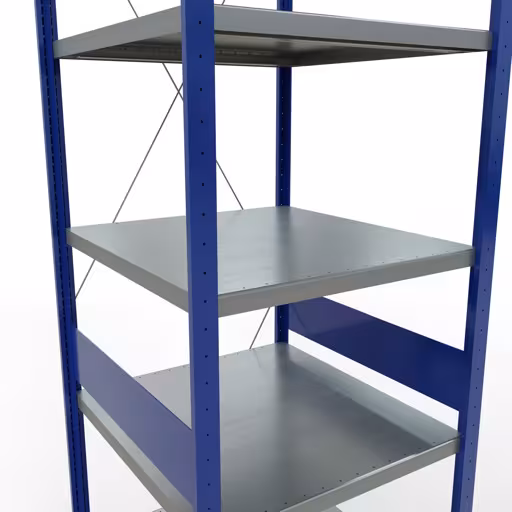Figura n. 15 dell'articolo scaffale base, scaffale, sistema a innesto MULTIplus250, 3000 x 750 x 800 mm (AxLxP), 7 ripiani, traversa, RAL 5010 blu genziana/zincato/zincato del gruppo di prodotti sistema a innesto della marca Schulte Lagertechnik