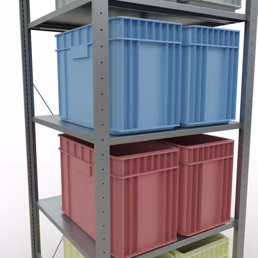 Image du produit n° 8 de l'article étagère de base, étagère à étagères, système enfichable MULTIplus150, 2000 x 750 x 800 mm, 5 étagères, traverse, galvanisé de la gamme de produits du système enfichable de Schulte Lagertechnik