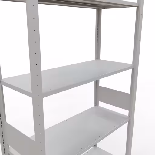 Scaffale base, scaffale, sistema a innesto MULTIplus150, 3000 x 1000 x 400 mm (AxLxP), 7 ripiani, barre longitudinali, RAL 7035 grigio chiaro della marca Schulte Lagertechnik della gamma sistemi a innesto