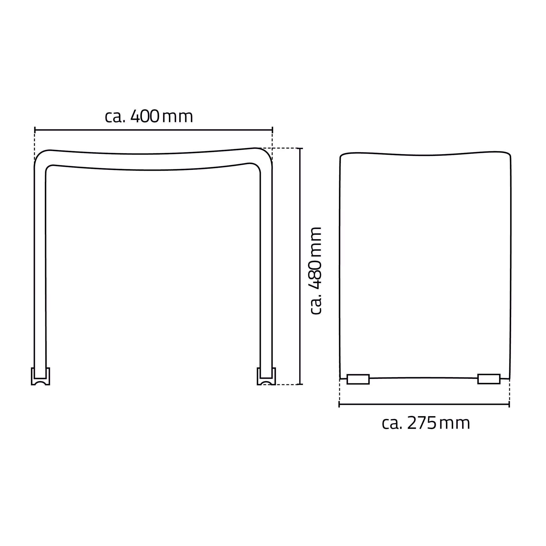 Immagine aggiuntiva dell'articolo sgabello da bagno Trendy, nero opaco, acrilico composto da sgabelli, sedie, sgabelli