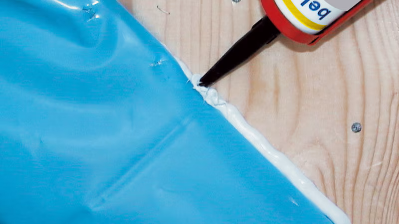 Iso-Dicht 315 g bleu Colle et mastic d'étanchéité, pour le collage de films PE et HDPE Sahne, Nachtisch, Essen, Zuckerguss, Holz