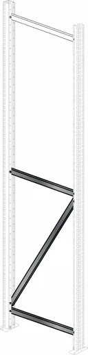L 100 orizzontale, 553 mm, zincato, per profondità telaio 600 mm della marca Schulte Lagertechnik dal programma degli scaffali a grande campata