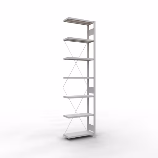 Figure n° 10 de l'article, système d'étagères enfichable MULTIplus250, 3000 x 750 x 300 mm, 7 étagères, RAL 7035 gris clair du groupe de produits système enfichable de la marque Schulte Lagertechnik