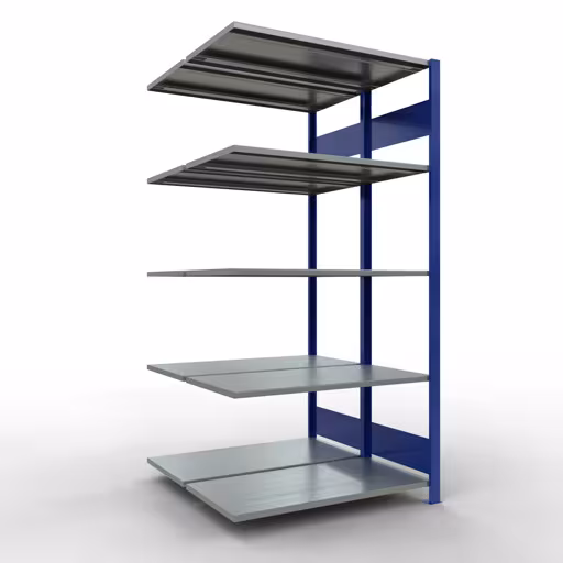 Étagère supplémentaire, étagère double, étagère, système enfichable MULTIplus150, 2000 x 1000 x (2x500) mm, 2x5 étagères, RAL 5010 bleu gentiane de Schulte Lagertechnik avec le réf. 33155-B